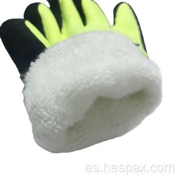 Hespax Custom Sandy Nitrile Trabajo de construcción Guantes de invierno